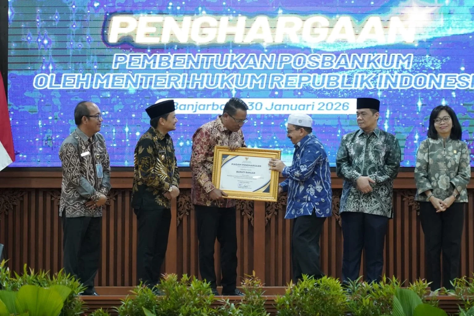 Banjarbaru Raih Predikat Istimewa Reformasi Hukum dari Kemenkum RI