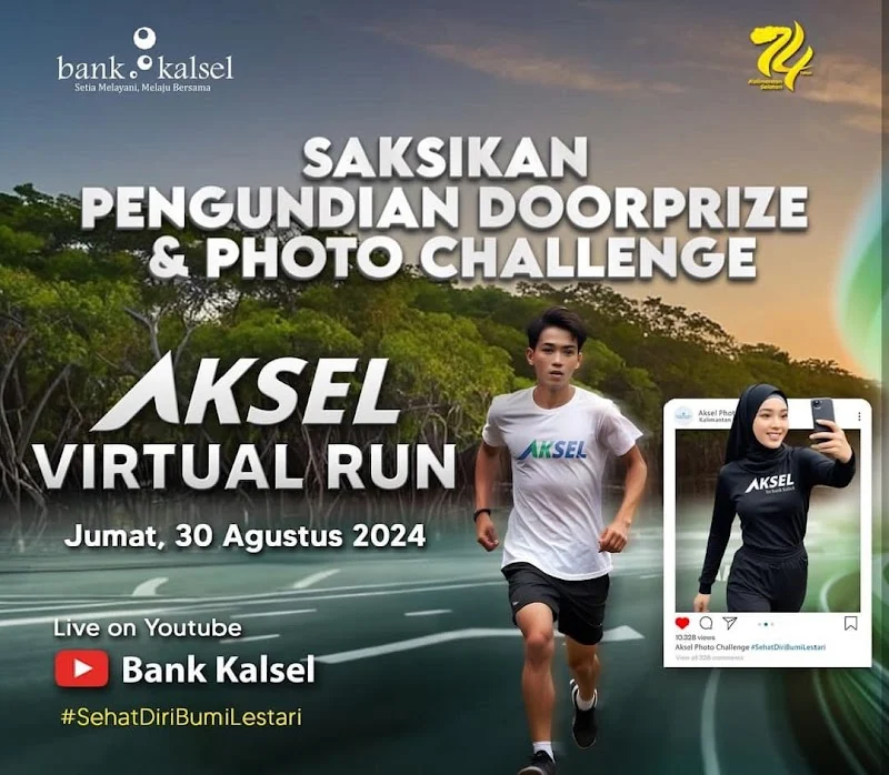 Bank Kalsel Lanjutkan Gerakan Green Banking Melalui AKSEL Virtual Run 2026