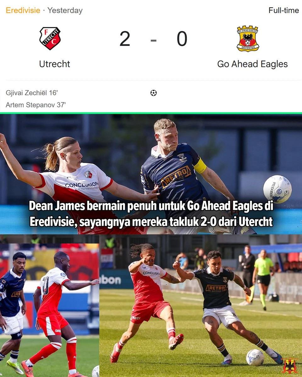 Drama Eredivisie: Nathan Tjoe-A-On Bersinar, Go Ahead Eagles Bungkam Willem II dalam Laga Penuh Kejutan
