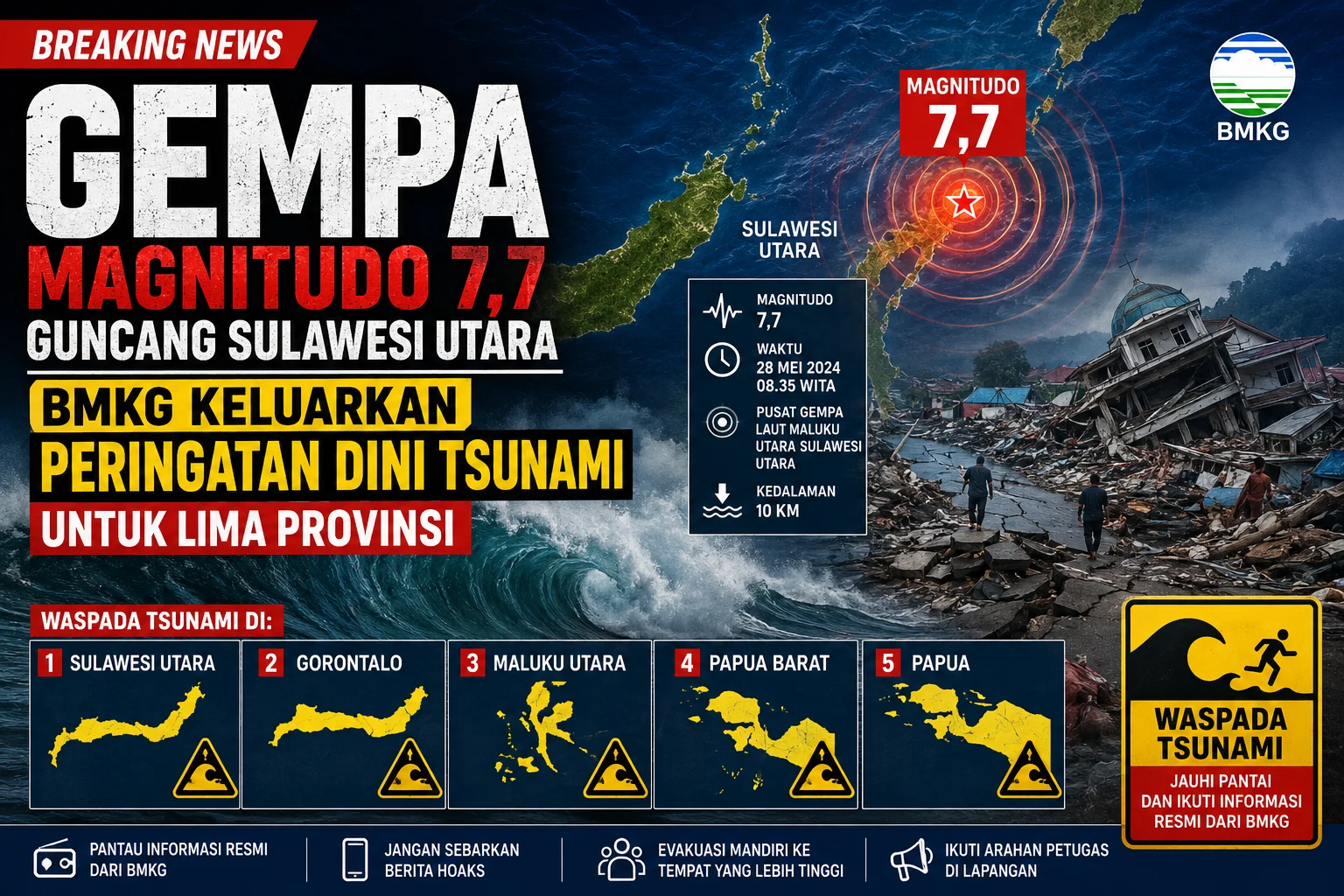 Gempa M7,7 Guncang Flores: Peringatan Dini Tsunami dan Kewaspadaan Nasional