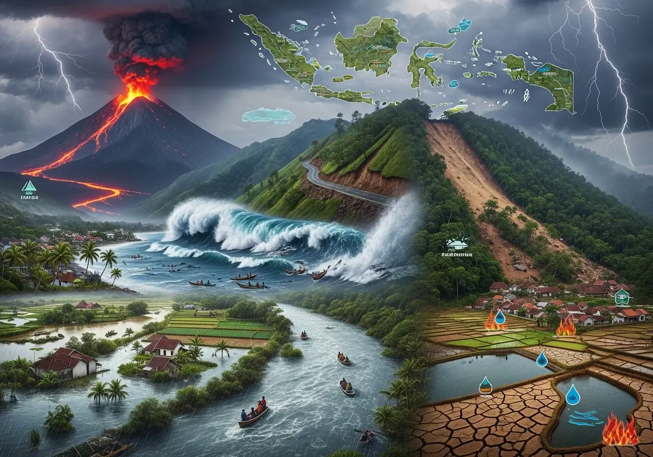 Indonesia dalam Cengkeraman Bencana: Dari Gempa Dahsyat, Erupsi Vulkanik, hingga Ancaman Kekeringan Ekstrem