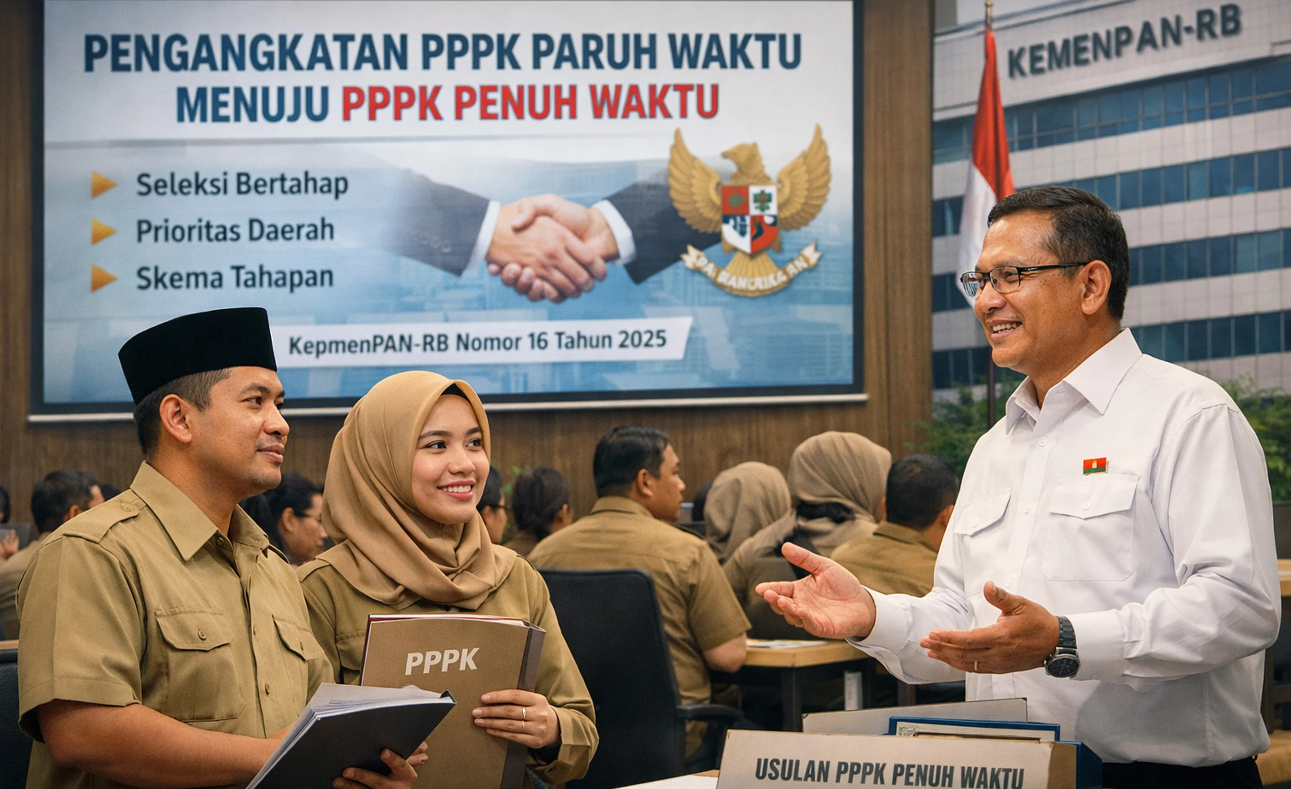 Kabar Gembira! PPPK Paruh Waktu Resmi Diangkat Penuh Waktu dan Guru Berpeluang Jadi PNS pada 2027