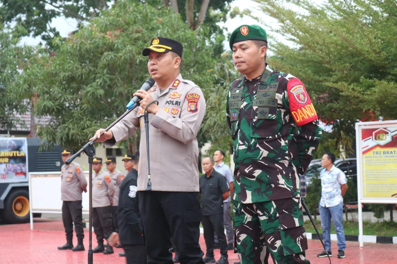 Kapolresta dan Dandim 1007 Perkuat Sinergitas TNI-Polri Lewat Apel Bersama