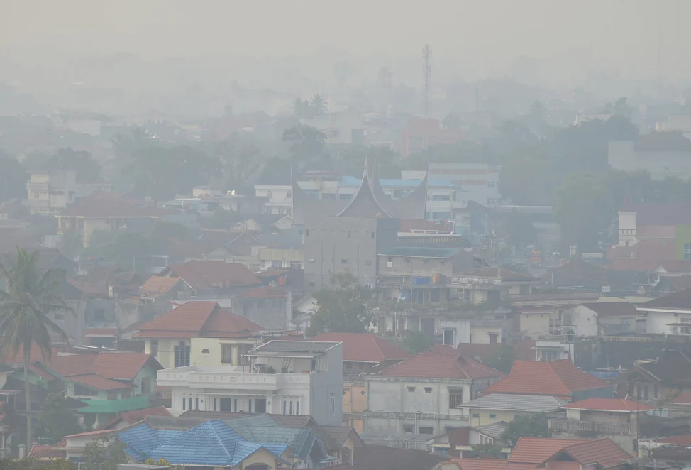 Pekatnya Kabut Asap Selimuti Pekanbaru, Status Kualitas Udara Berada di Level Berbahaya