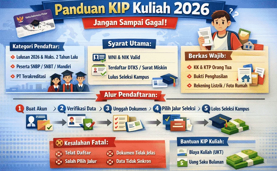Pendaftaran KIP Kuliah Jalur Mandiri 2026 Masih Dibuka: Simak Syarat dan Harapan Baru Terkait Batas Gaji Orang Tua