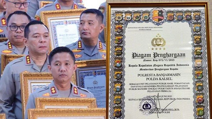 Polresta Banjarmasin Raih Penghargaan Pelayan Publik Prima dari Kapolri