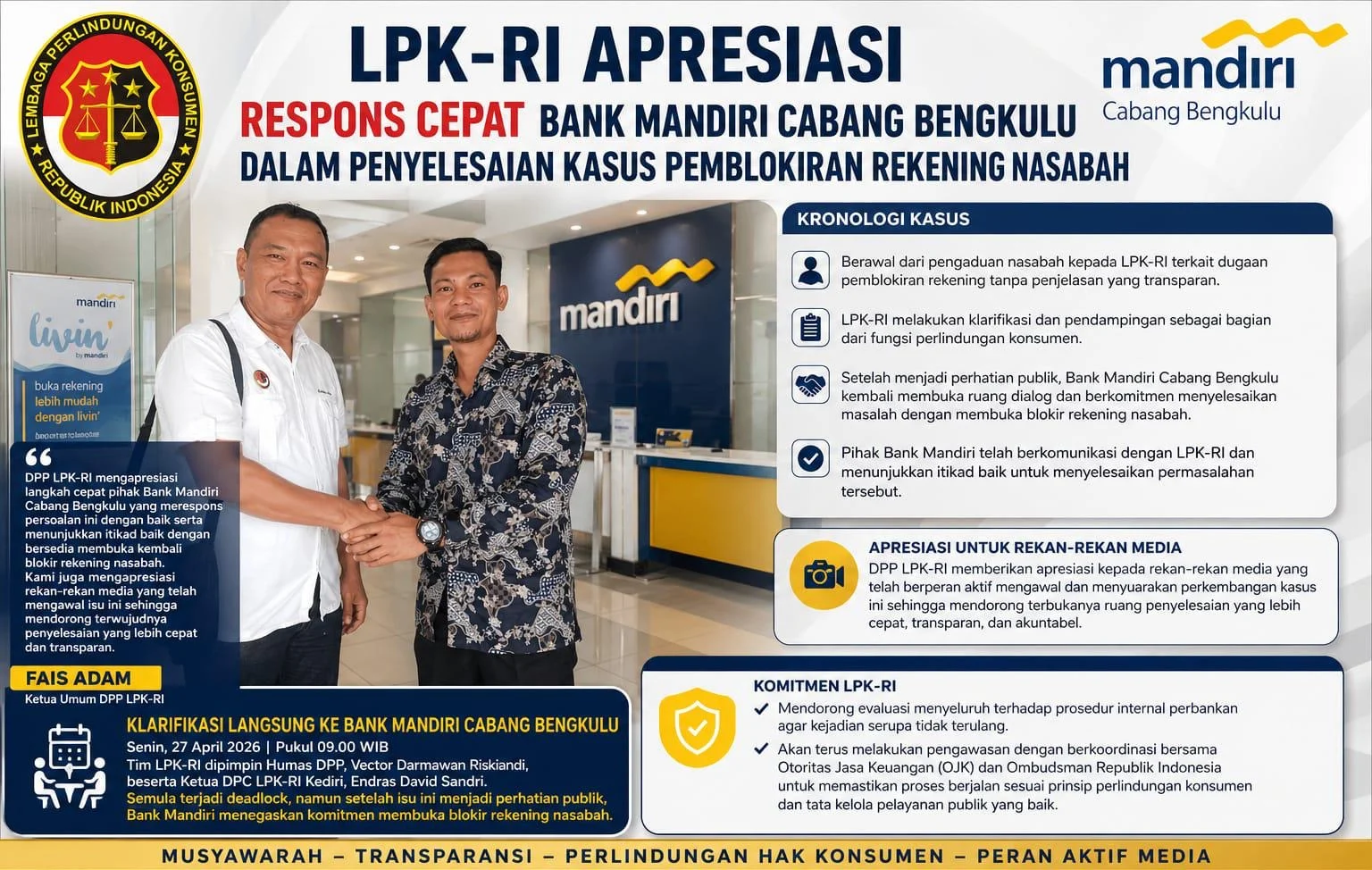 Saham BMRI Tertekan Isu Pemblokiran Rekening, Bank Mandiri Angkat Bicara