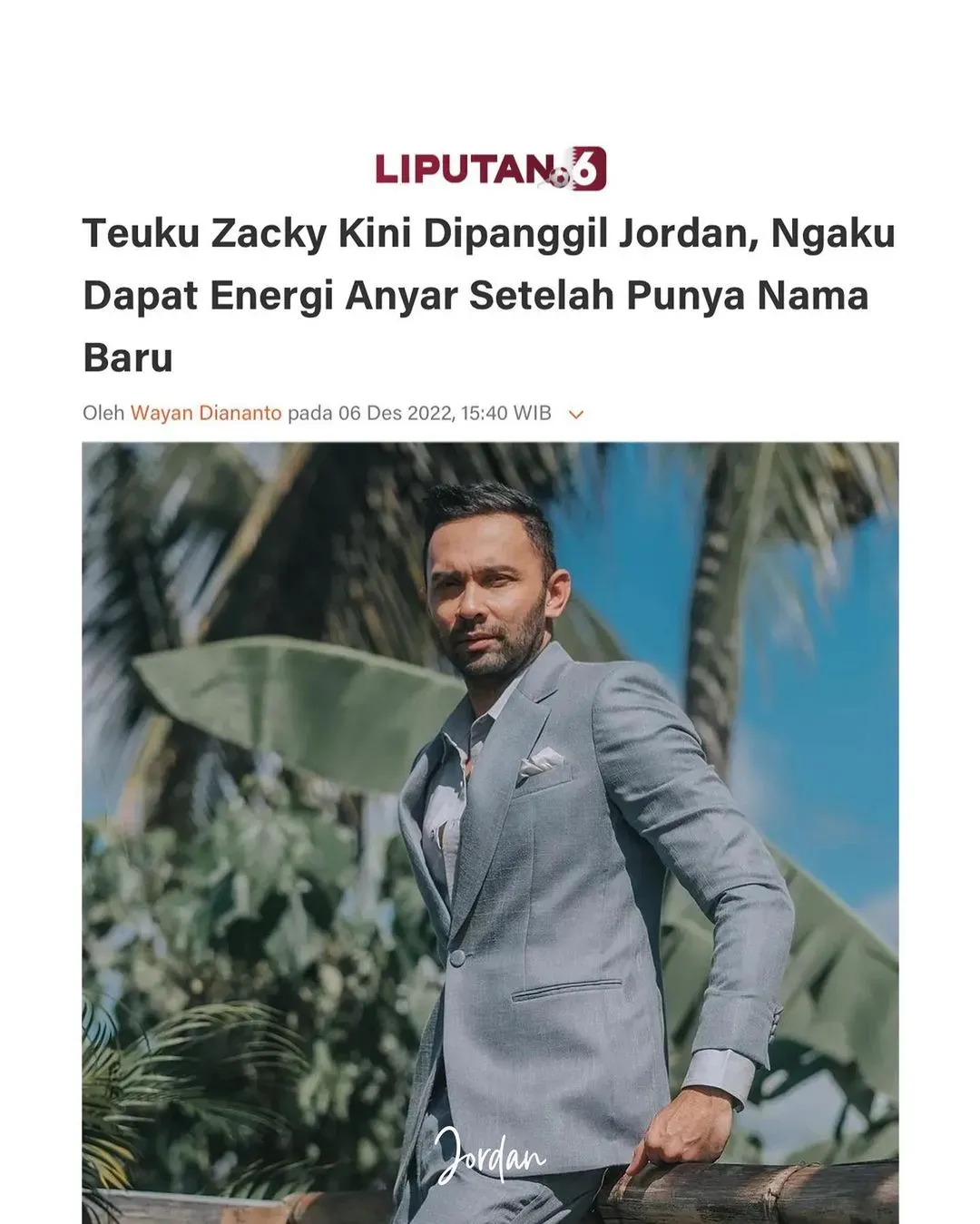 Teuku Zacky Tambahkan Nama Jordan, Bantah Tegas Isu Pindah Agama