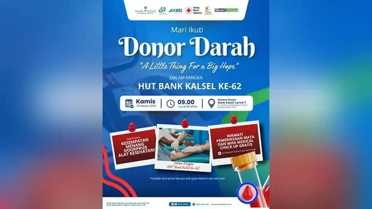Bank Kalsel Dukung Cek Kesehatan Gratis dan Donor Darah di Banjarmasin