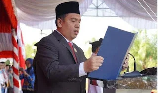 Ketua DPRD Balangan Hj. Lindawati Bacakan Teks Proklamasi Kemerdekaan RI