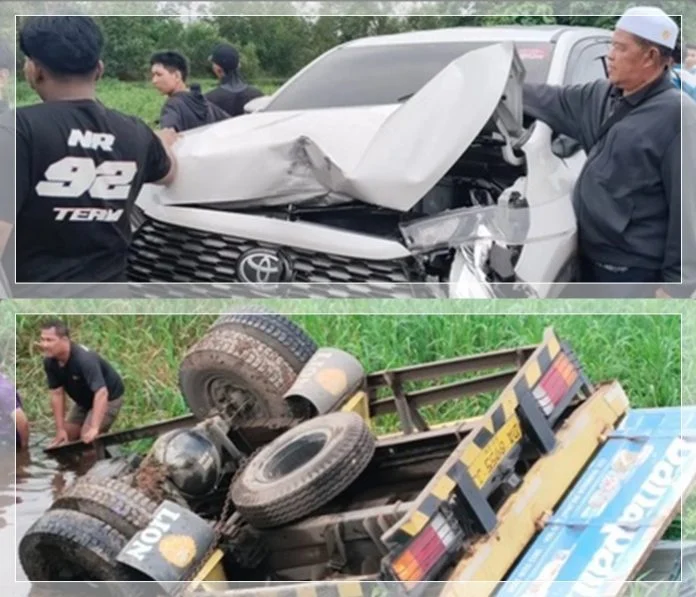 Laka Maut di Jalan Gubernur Syarkawi Sungai Tabuk, Satu Pengendara Tewas Dua Luka