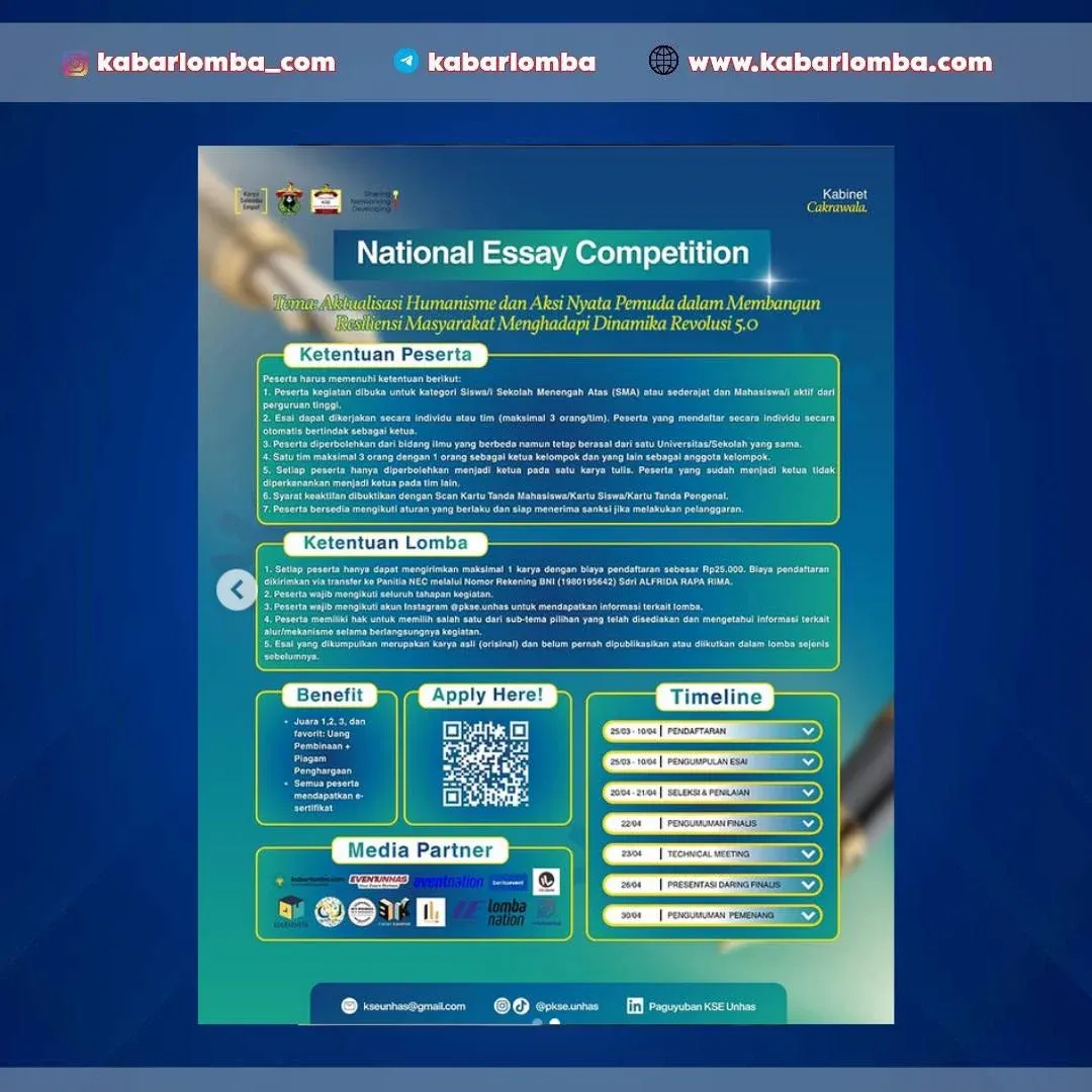 National Essay Competition 5 Sukses Digelar di Kalimantan untuk Asah Kreativitas Generasi Muda