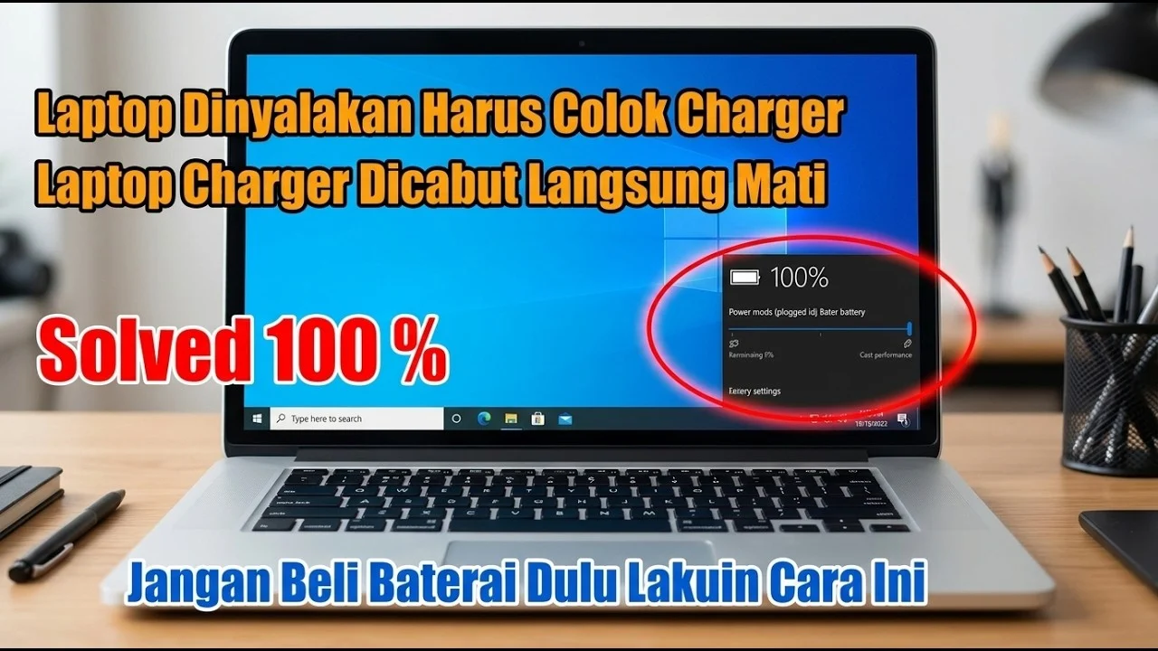 Charger Laptop Tidak Wajib Langsung Dicabut Saat Baterai Penuh 100 Persen