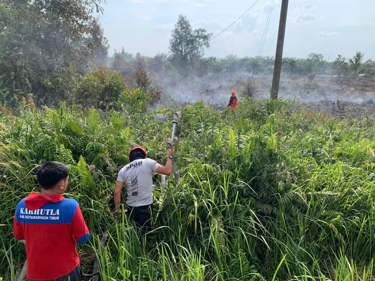 Malam Mencekam di Handil Bakti, Dua Kebakaran Lahan hanya Berjarak 2 Jam
